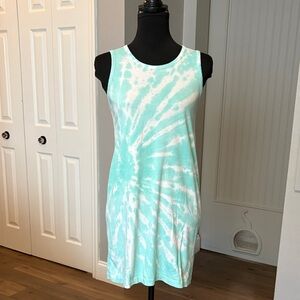 J. Crew Mint Green Tie-Dye Mini Dress